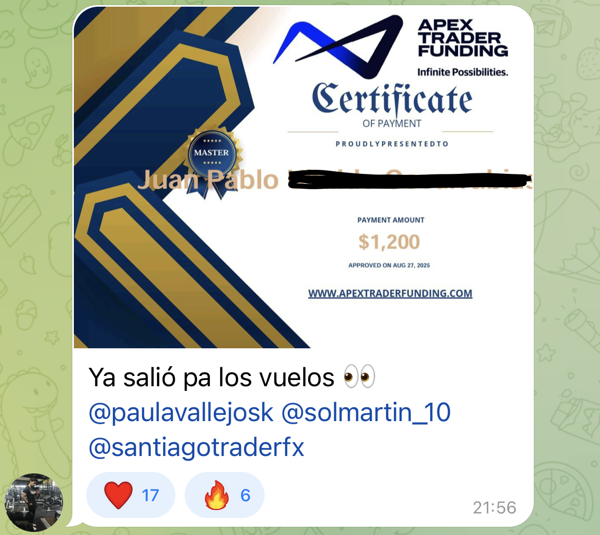 Proof of success 12