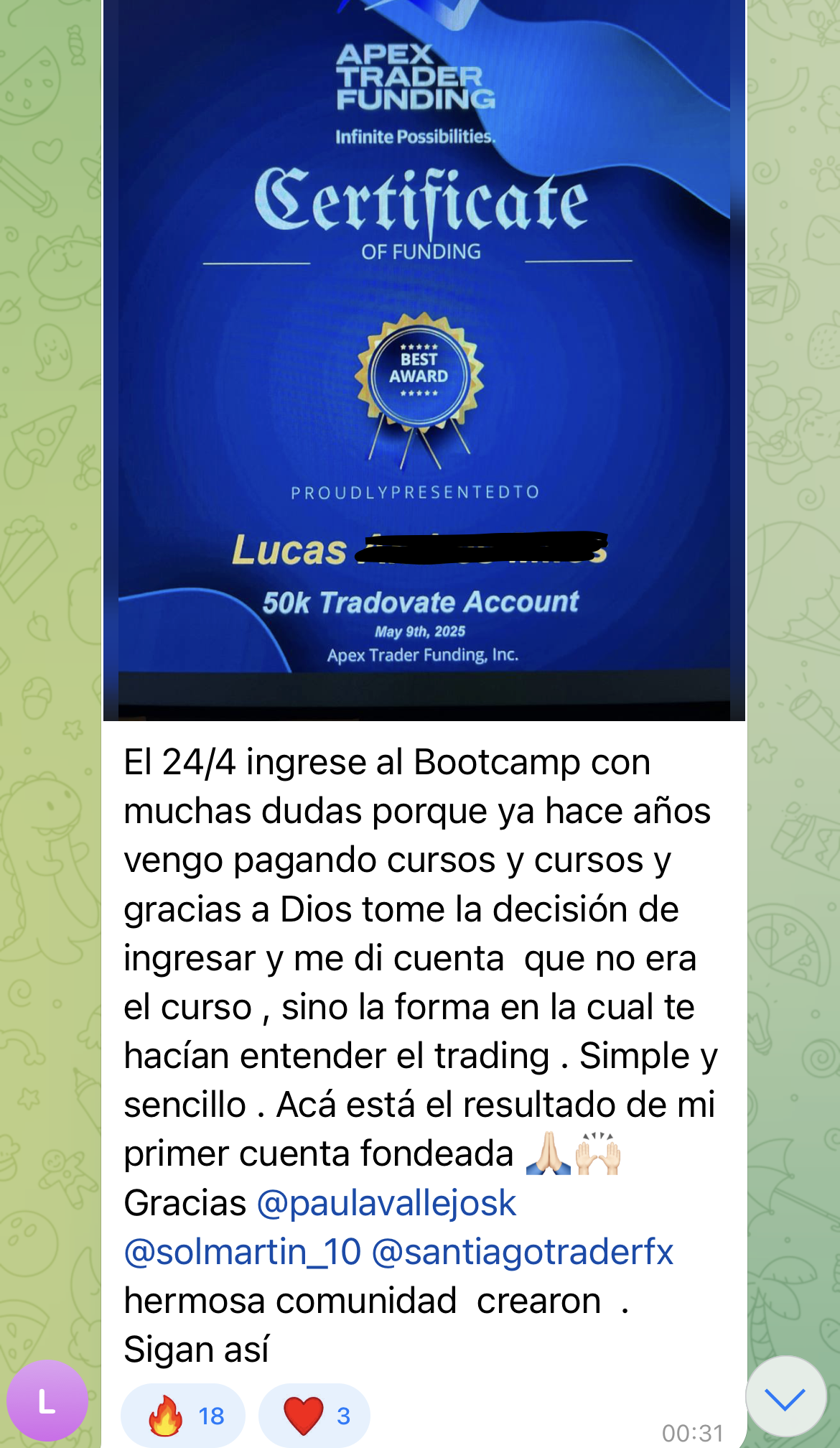 Proof of success 11