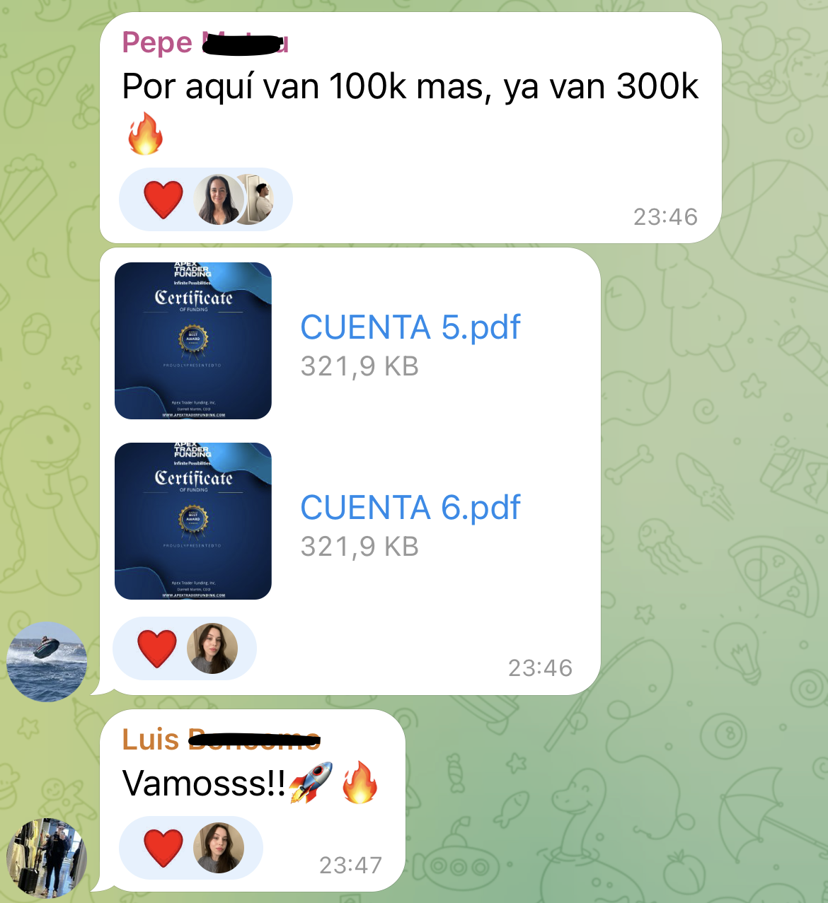 Proof of success 2